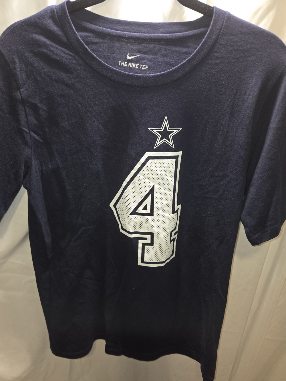 Nike Navy Short Sleeve Tee with White Number 4 Graphic